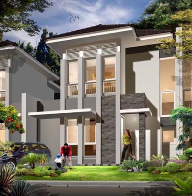 Desain Minimalis namun tetap terlihat megah dan kokoh dengan taman yang sejuk dan nyaman