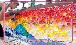 pagar-dari-tutup-botol-bekas-min Penghias Pagar yang indah (Beautiful Mosaic)